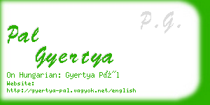 pal gyertya business card